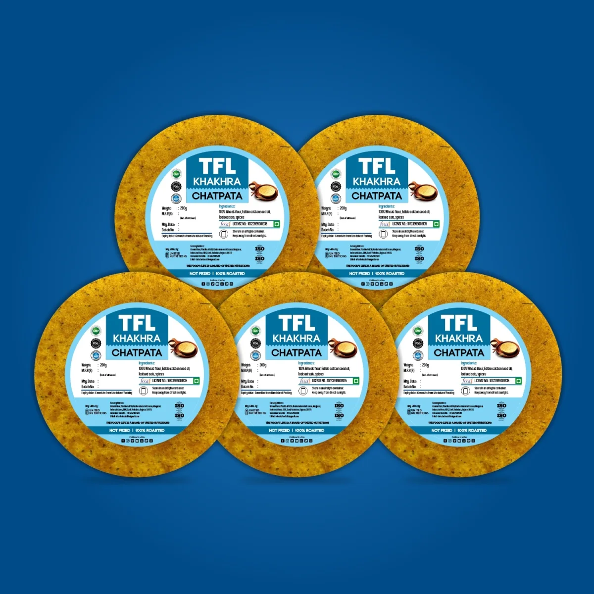 Chatpata Khakhra Pack of 5 (200gm x 5) — view 2