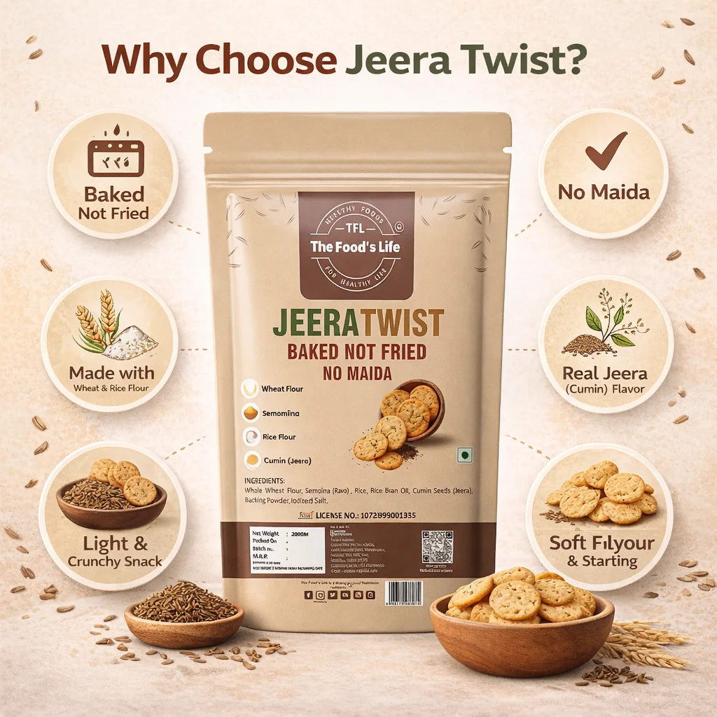 Jeera Twist Puri | Baked Not Fried Snack | No Maida |200g — view 3