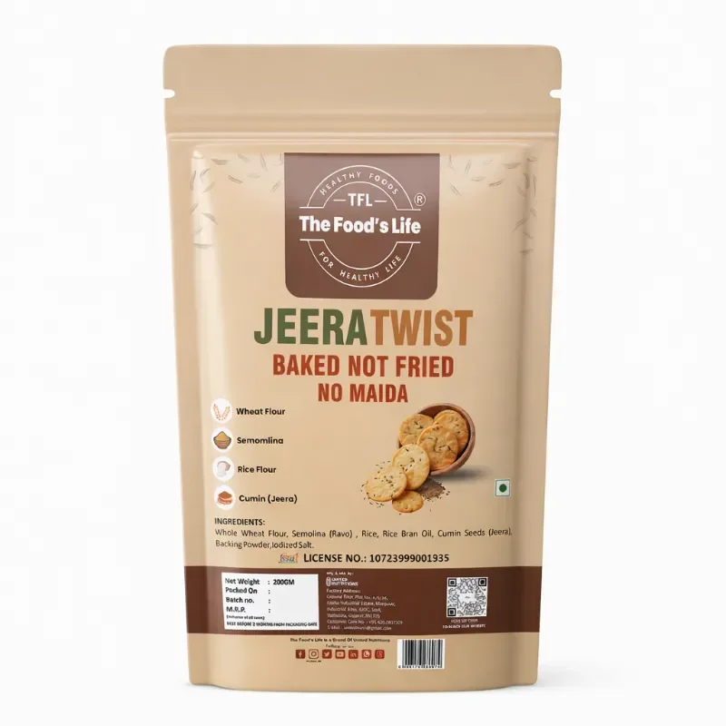 Jeera Twist Puri | Baked Not Fried Snack | No Maida |200g