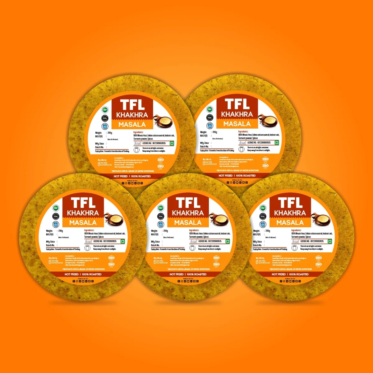 Masala Khakhra pack of 5 (200gm x 5) — view 2
